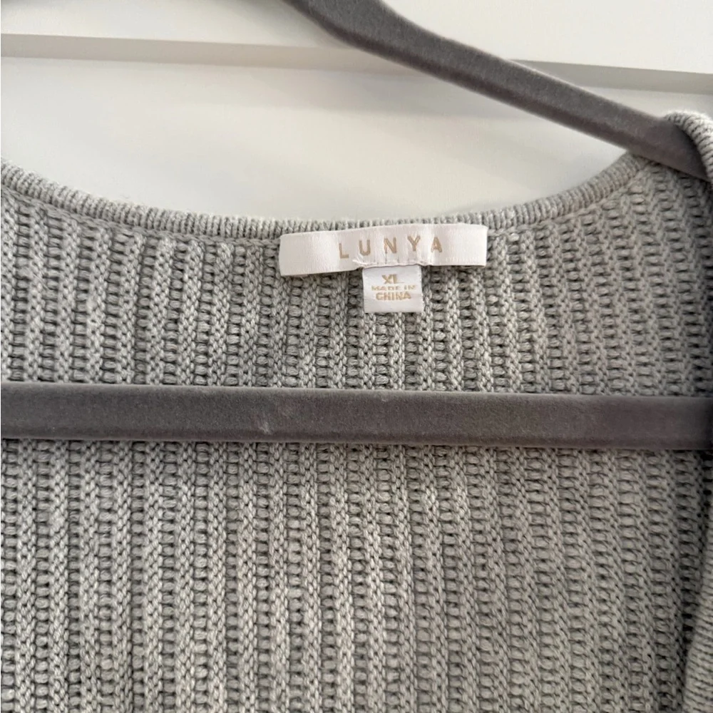 lunya | Sweaters | Lunya Cotton Silk Reversible Pullover In Mellow Grey - Picture 6 of 9